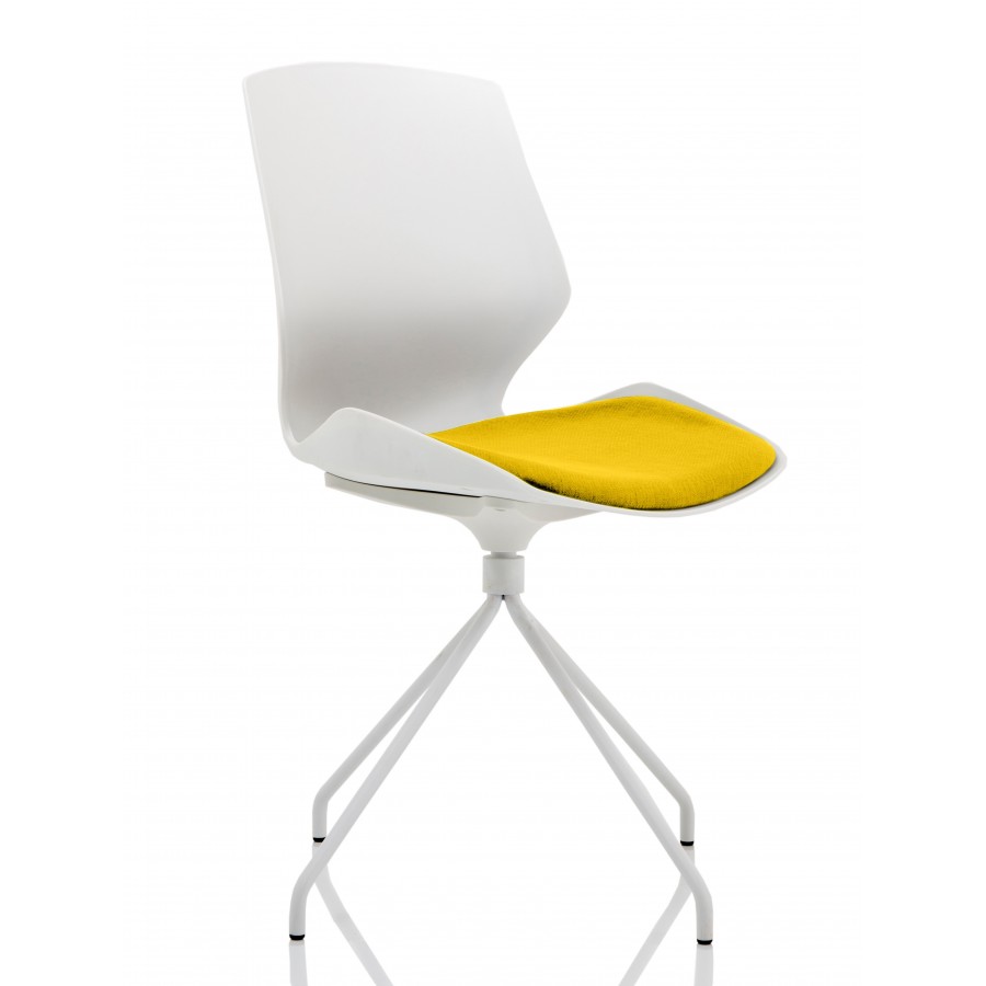 Florence Bespoke Spindle White Frame Visitor Chair